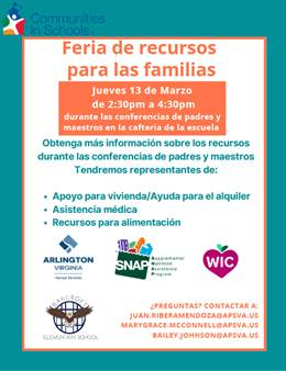 Family Resource Fair Flyer in Spanish