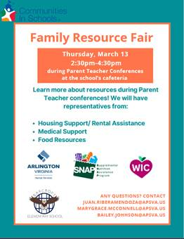 Family Resource Fair Flyer in English