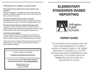 English Parent Guide standards based reporting 2021-22