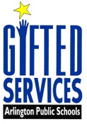 Logotipo de servicios para superdotados con una mano para alcanzar una estrella