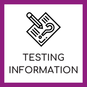 a pencil writing a question mark on a paper with the words "Testing Information"
