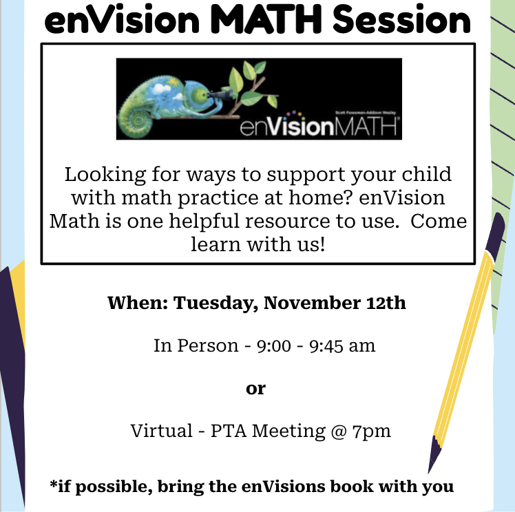 Envision math flyer in English