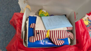 a photo looking inside a time capsule