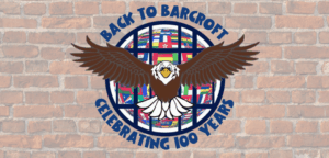 Image of the Barcroft Eagle with the phrase "Welcome to Barcroft. Celebrating 100 Years"