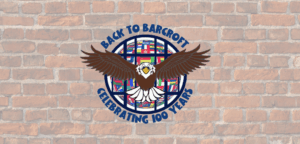 Barcroft Eagle with the phrase "Welcome to Barcroft, celebrating 100 years"